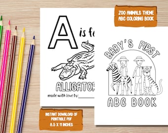 Zoo Wild Animals ABC Kolorowanka dla Baby Shower Gra