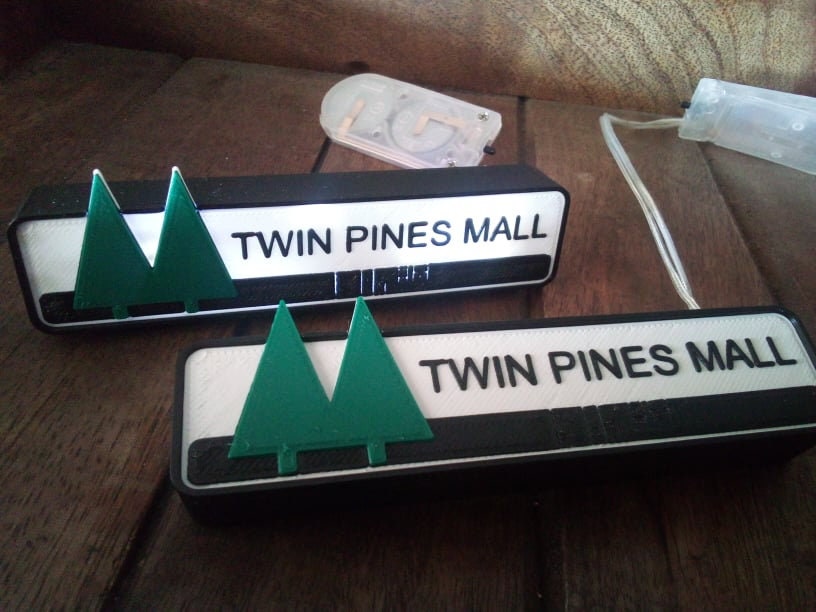 バックトゥザフューチャー TWIN PINES MALL 電飾看板 模型 バックトゥザフューチャー TWIN PINES MALL 電飾看板 模型 Twin