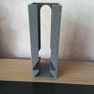 Carcassonne board game tile storage tower