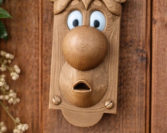 Talking decorative handle – Fantasy gold style, 3D printed with an Alice theme