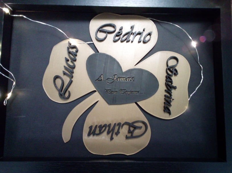 Trefle A 4 Feuilles avec Les Prenoms de Votre Choix