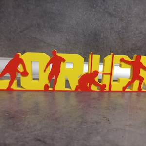 Personalized Rugby Theme Name Decoration – Unique Gift for Rugby Player or Fan – (Customizable)