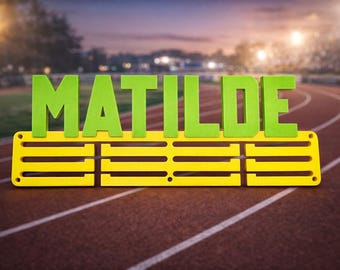 Personalized Medal Holder with Name – Sports Medal Display – 3D Wall Decoration