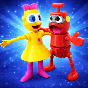 Figuras articuladas de Nono y Nanette – Ulises 31 – Decoración impresa en 3D – Dúo de robots – Colección Geek