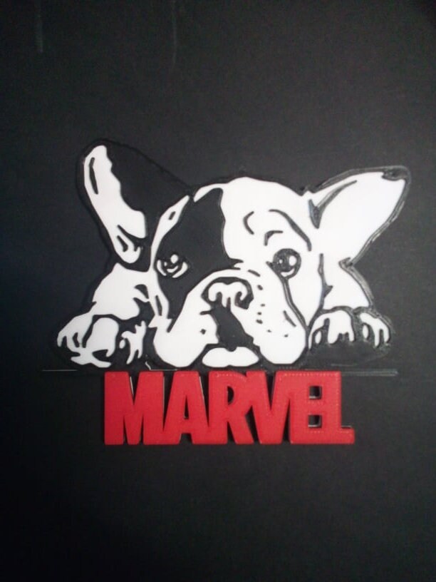 Décoration Murale sur Le Theme Du Bouledogue Francais avec Prénom Chien