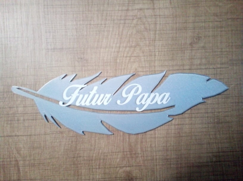 Plume Décorative avec Texte Personnalisable