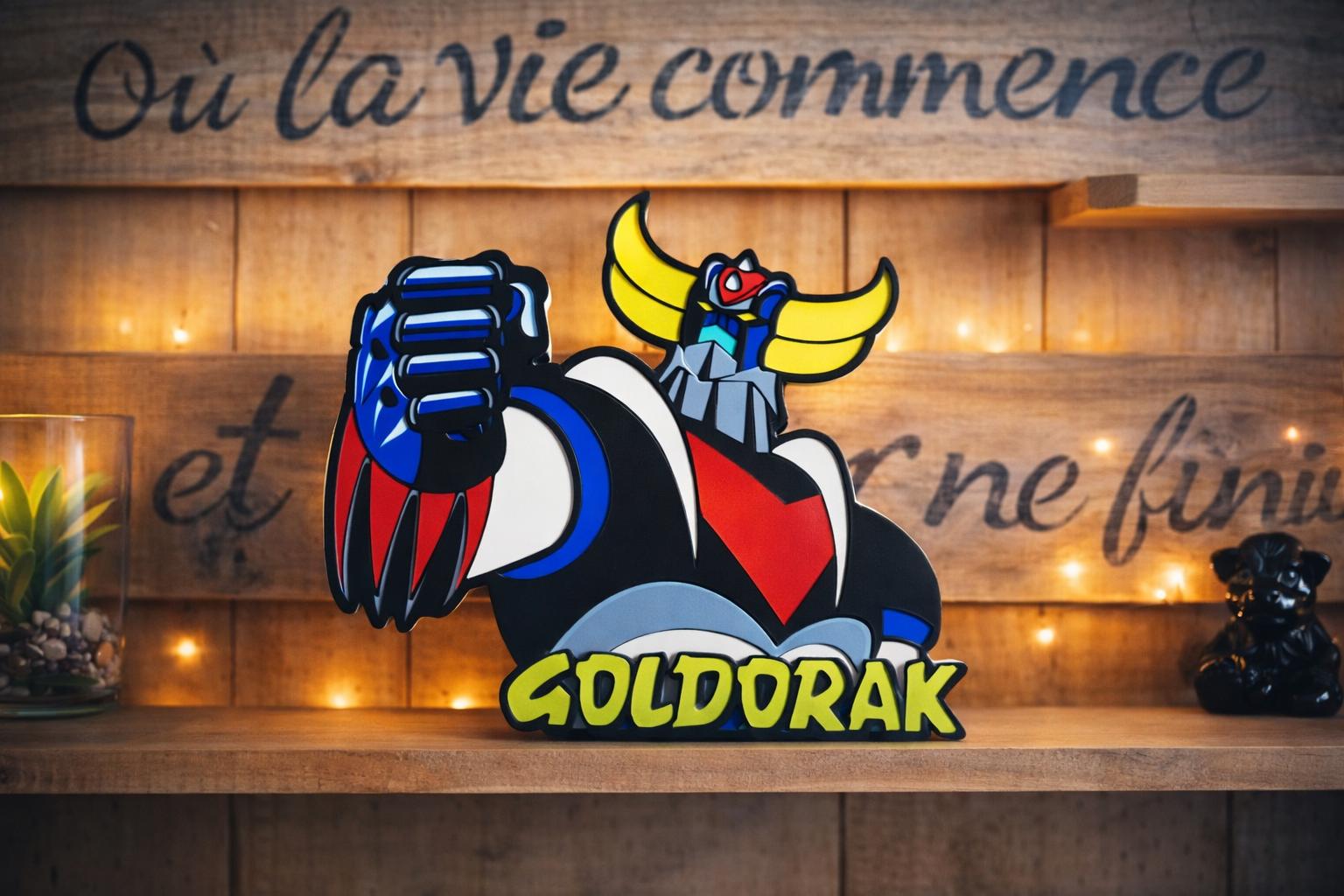 Tableau en relief en bois de Goldorak / Grendizer - France