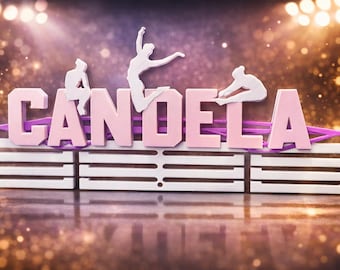 Customizable Trampoline Medal Holder with Name – Sports Decoration – 3D Printed Medal Holder