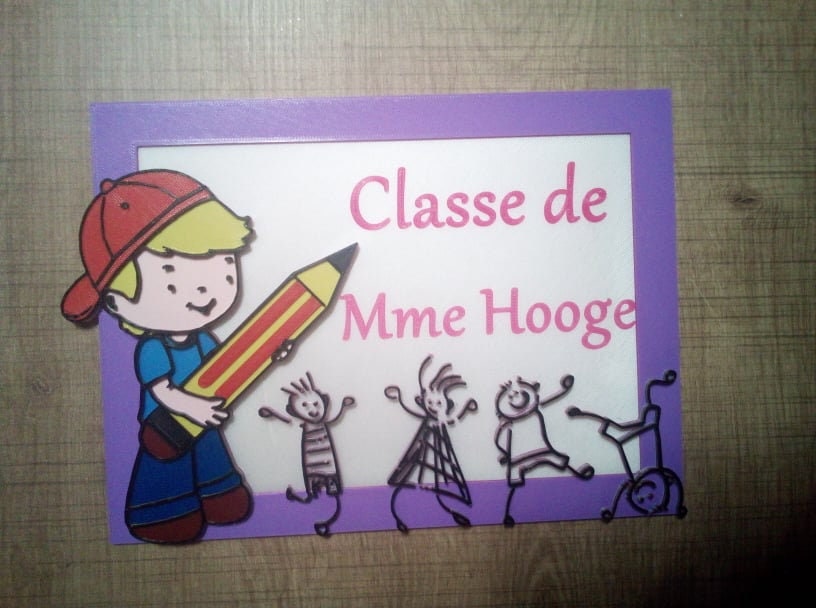 Plaque de Porte Décorative Pour Instituteur et Professeur