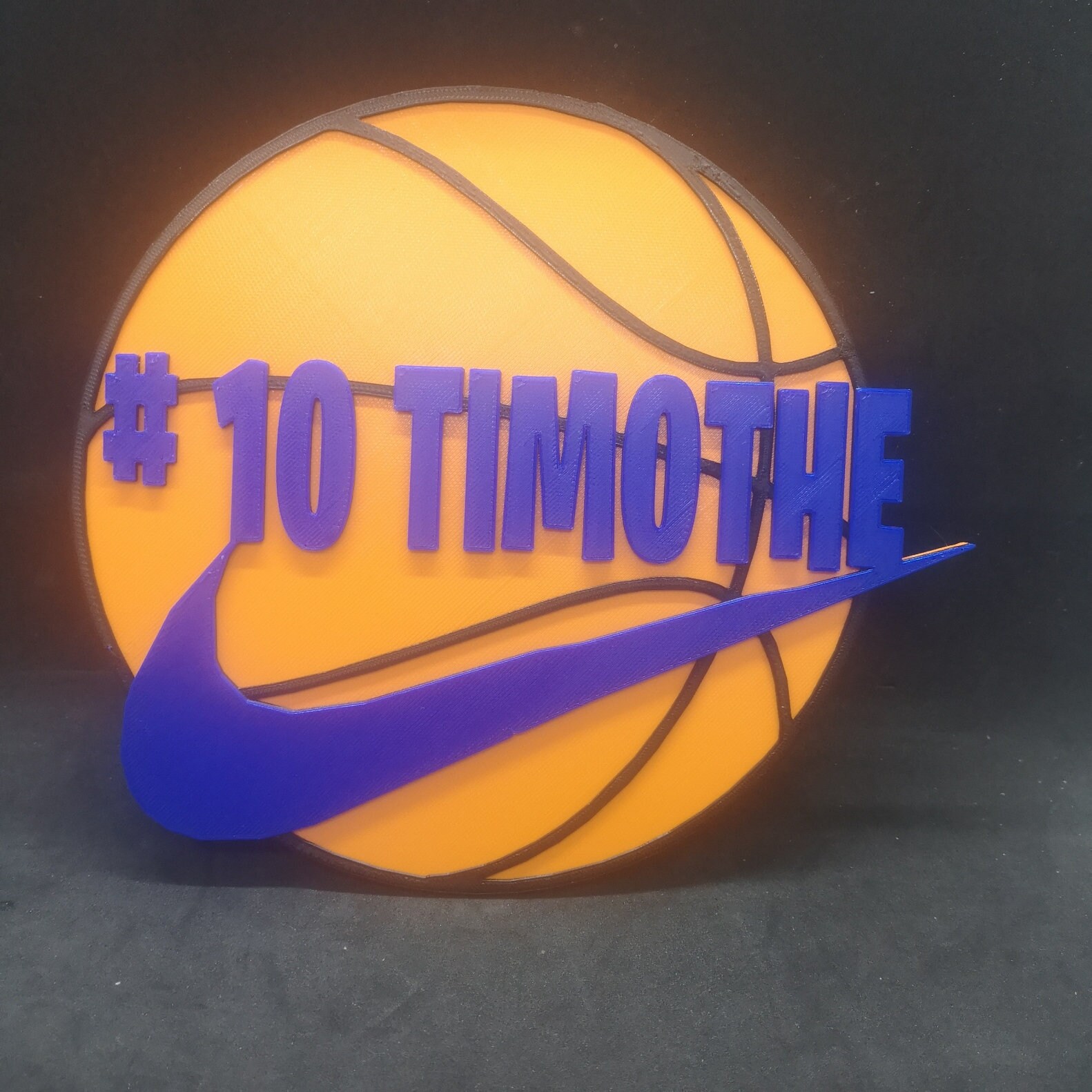 Plaque de Porte Decorative/Theme Basket avec Numero et Prenom