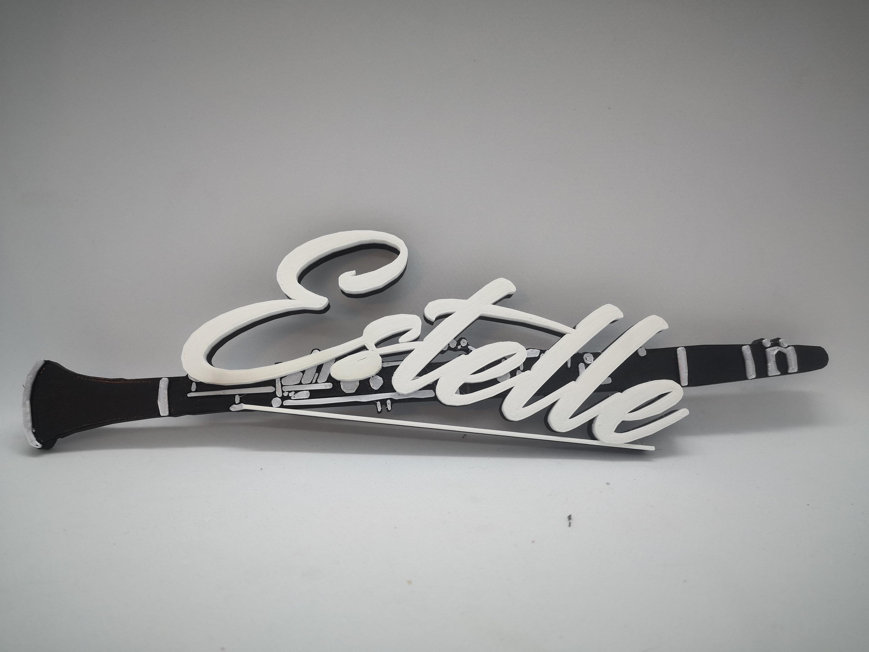 Decoration Murale/Clarinette avec Prénom Personnalisable