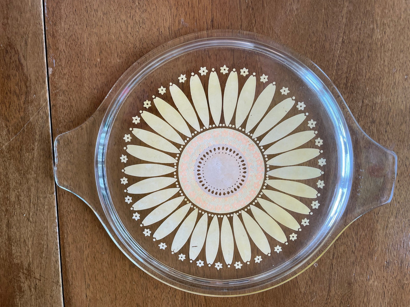 Set of 3 VTG PYREX Sunflower Daisy Flower Yellow Orange Clear Etsy