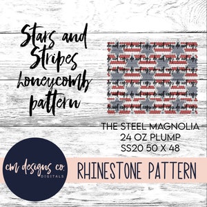 Stars and Stripes Rhinestone Pattern_Rhinestone Pattern_Rhinestone Template_ss20_24 oz plump_Patriotic_Stars and Stripes_Rhinestone Tumbler