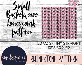 Basketweave Rhinestone Pattern_Rhinestone Pattern_ss16_20 oz skinny_Rhinestone Template_Rhinestones_Basketweave