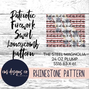 Stjärnmönster med strass_Strassmönster_Patriotiskt mönster_Patriotisk mall_ss16_24 oz fyllig_Strassmall_Tumblermönster