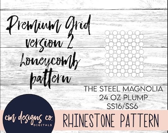 Premium grid Version 2 Rhinestone Pattern_Rhinestone Template_Rhinestone Pattern_Boujee Grid_ss16_ss6_Premium grid_Template_24 oz plump