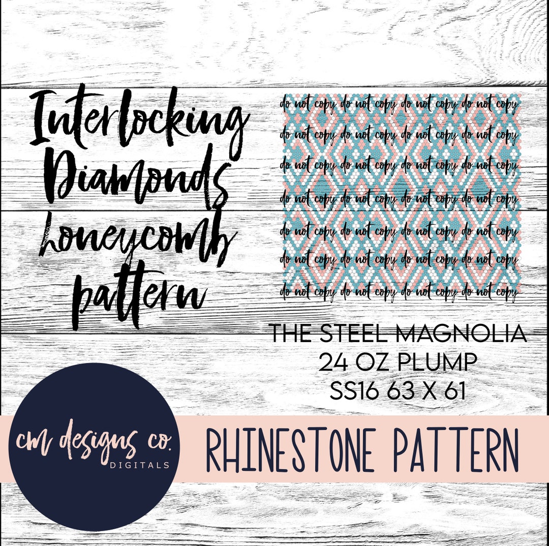 Interlocking Diamonds Pattern Interlocking Diamonds Rhinestone Pattern_rhinestone Pattern_rhinestone ...