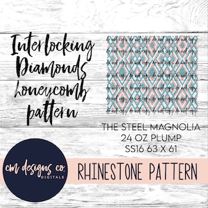 Interlocking Diamonds Rhinestone Pattern_Rhinestone Pattern_Rhinestone Template_ss16_24 oz plump_Diamond Pattern_Diamond Template_Template