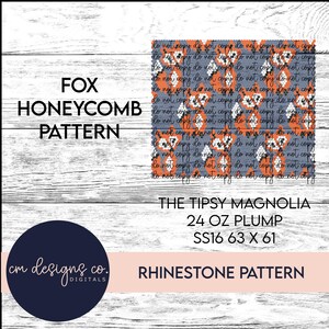 Motif renard strass_Strass Template_ss16_24 oz dodu_Fox_Animal Pattern_Fox Template_Fox Pattern_Strass motif_Animal