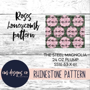 Roses Rhinestone Pattern_Rhinestone Pattern_Rhinestone Template_Tumbler Pattern_Tumbler Template_ss16_24 oz plump_Roses_Flowers_Mothers Day