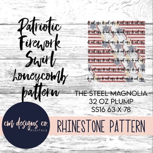 Star Rhinestone Pattern_Rhinestone Pattern_Patriotic Pattern_Patriotic Template_ss16_32 oz plump_Rhinestone Template_Tumbler Pattern