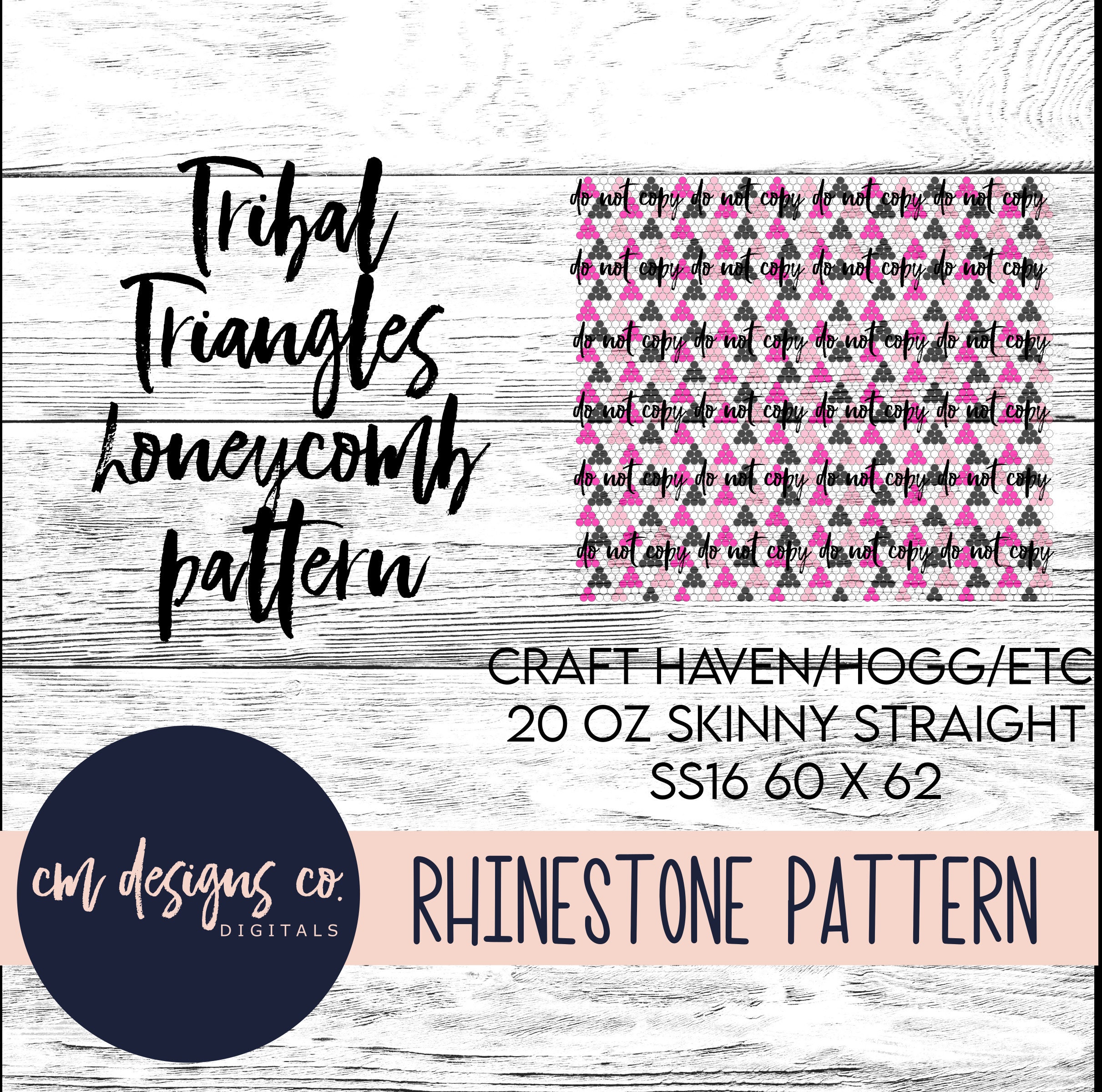 Tribal Triangle Rhinestone Pattern_aztec Rhinestone Pattern_ss16_20 Oz ...