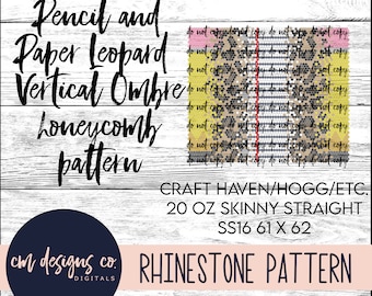 Pencil Rhinestone Pattern_Teacher Rhinestone Pattern_Pencil Pattern_ss16_20 oz skinny straight_Teacher_Paper_Leopard Ombre_Vertical Ombre