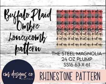 Buffalo Plaid Ombre Rhinestone Pattern_Rhinestone Pattern_ss16_24 oz plump_Buffalo Plaid_Plaid Pattern_Rhinestones_Buffalo Plaid Pattern
