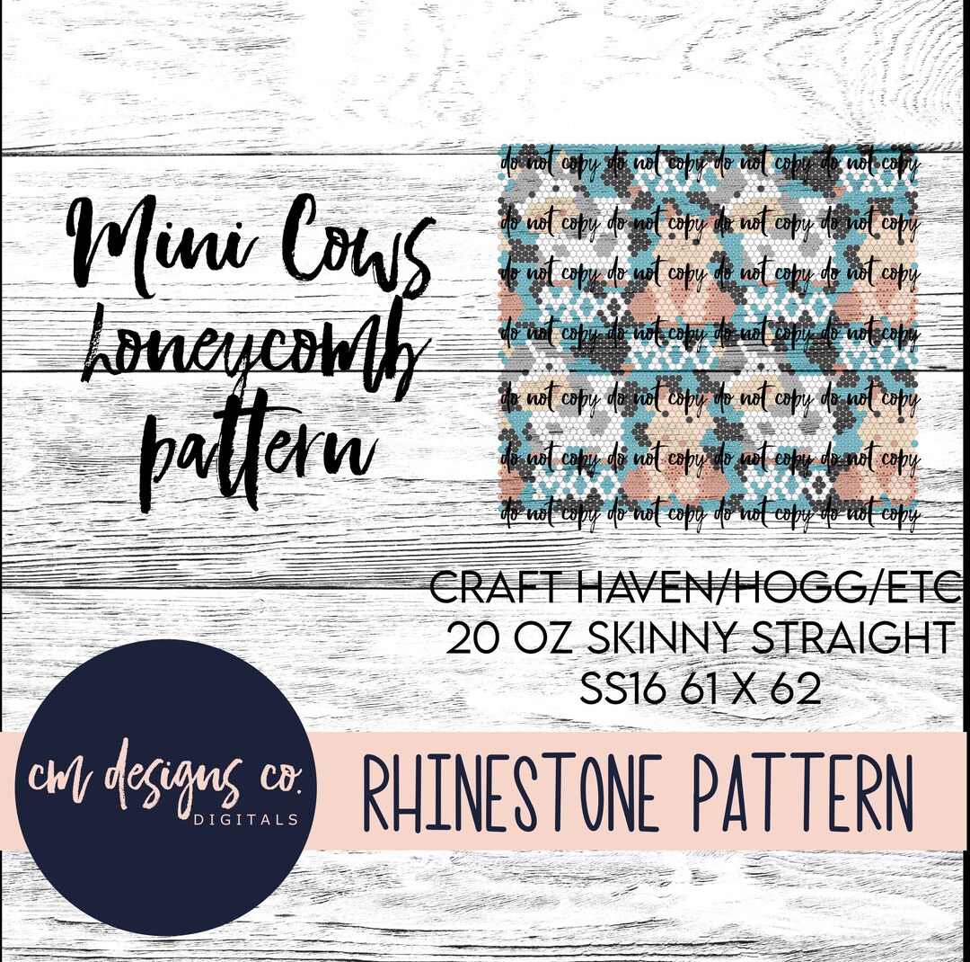 Mini Cow Rhinestone Pattern_rhinestone Pattern_rhinestone Template_ss16 ...