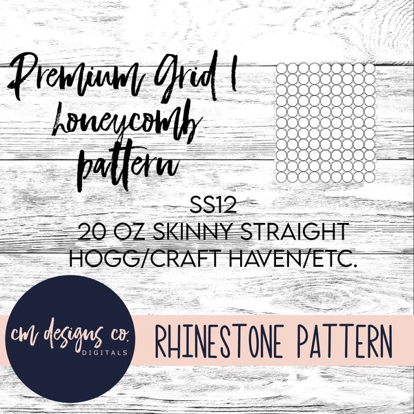 Premium Grid Blank Rhinestone Pattern_ss12_Rhinestone Pattern_Rhinestone Template_Premium Grid_Boujee Grid_20 oz skinny straight