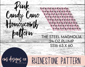 Candy Cane Rhinestone Pattern_Rhinestone Pattern_Pink Candy Cane_Pink and White Candy Cane_ss16_24 oz plump_Rhinestone Pattern_Template