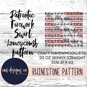 Star Rhinestone Pattern_Rhinestone Pattern_Patriotic Pattern_Patriotic Template_ss16_20 oz skinny_Rhinestone Template_Tumbler Pattern
