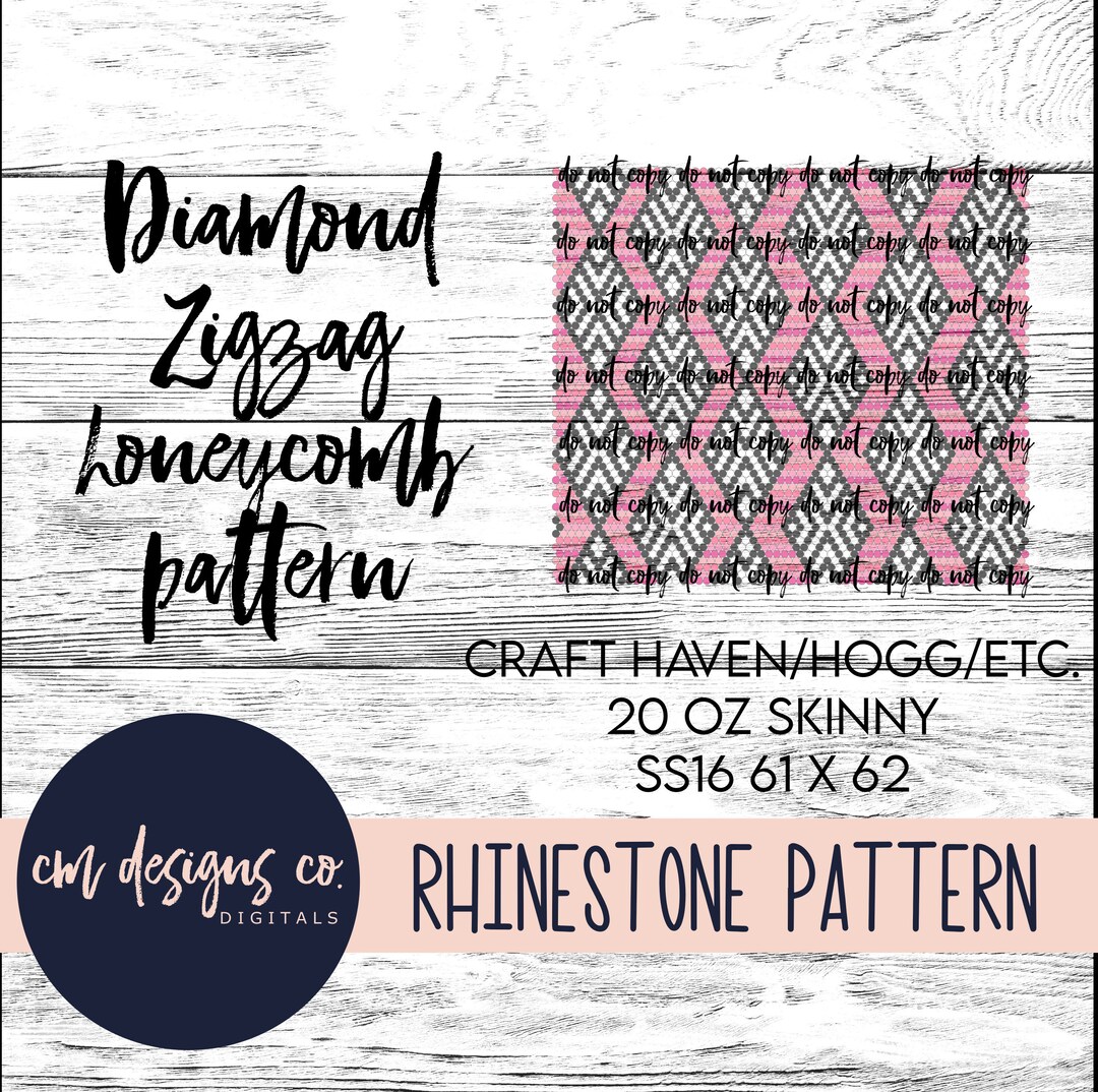 Zevo Diamond Pattern Diamond Zig Zag Rhinestone Pattern_diamond Pattern_geometric Pattern ...