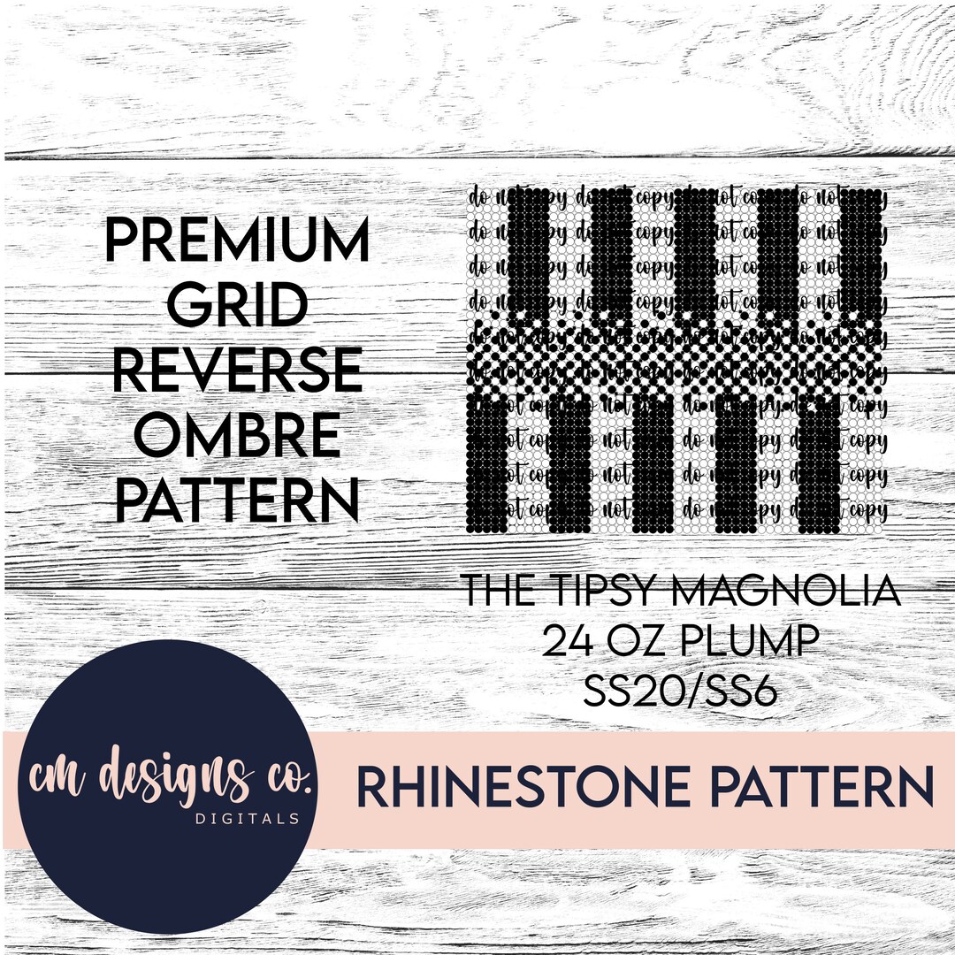 Premium Grid Reverse Ombre Pattern_rhinestone Pattern_rhinestone ...