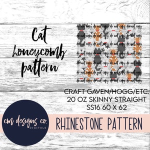Cat Rhinestone Pattern_Rhinestone Pattern_Rhinestone Template_Cat Pattern_Rhinestone Tumbler_ss16_20 oz skinny straight_Cat Tumbler_Cat