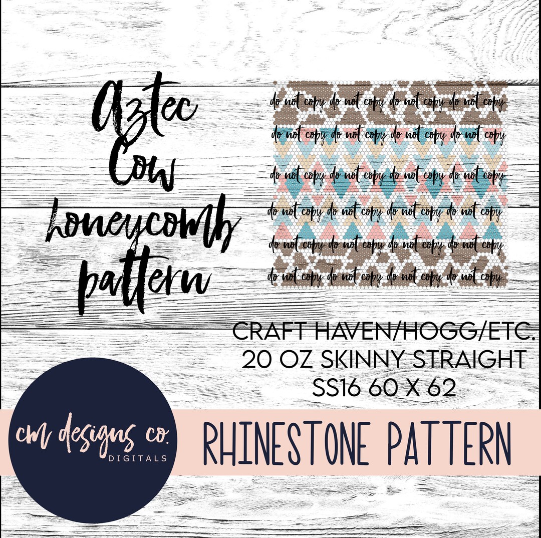 Aztec Rhinestone Pattern_cow Print Pattern_tumbler Pattern_tumbler ...
