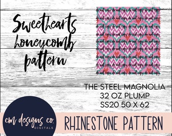 SweetHeart Rhinestone Pattern_Rhinestone Pattern_Rhinestone Template_Tumbler Pattern_Tumbler Template_ss20_32 oz plump_Template_Heart