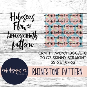 Hibiscus Flower Rhinestone Pattern_Rhinestone Template_ss16_20 oz skinny_Hibiscus_Flower Pattern_Summer Template_Flower_Pattern_Hibiscus
