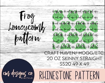 Frog Rhinestone Pattern_Rhinestone Template_Rhinestone Pattern_ss20_20 oz skinny straight_Frog Pattern_Frog Template_Rhinestone Template