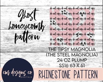 Ghosts Rhinestone Pattern_Rhinestone Pattern_Rhinestone Template_Ghost Pattern_Ghost Template_ss16_24 oz plump_Halloween Pattern_Template