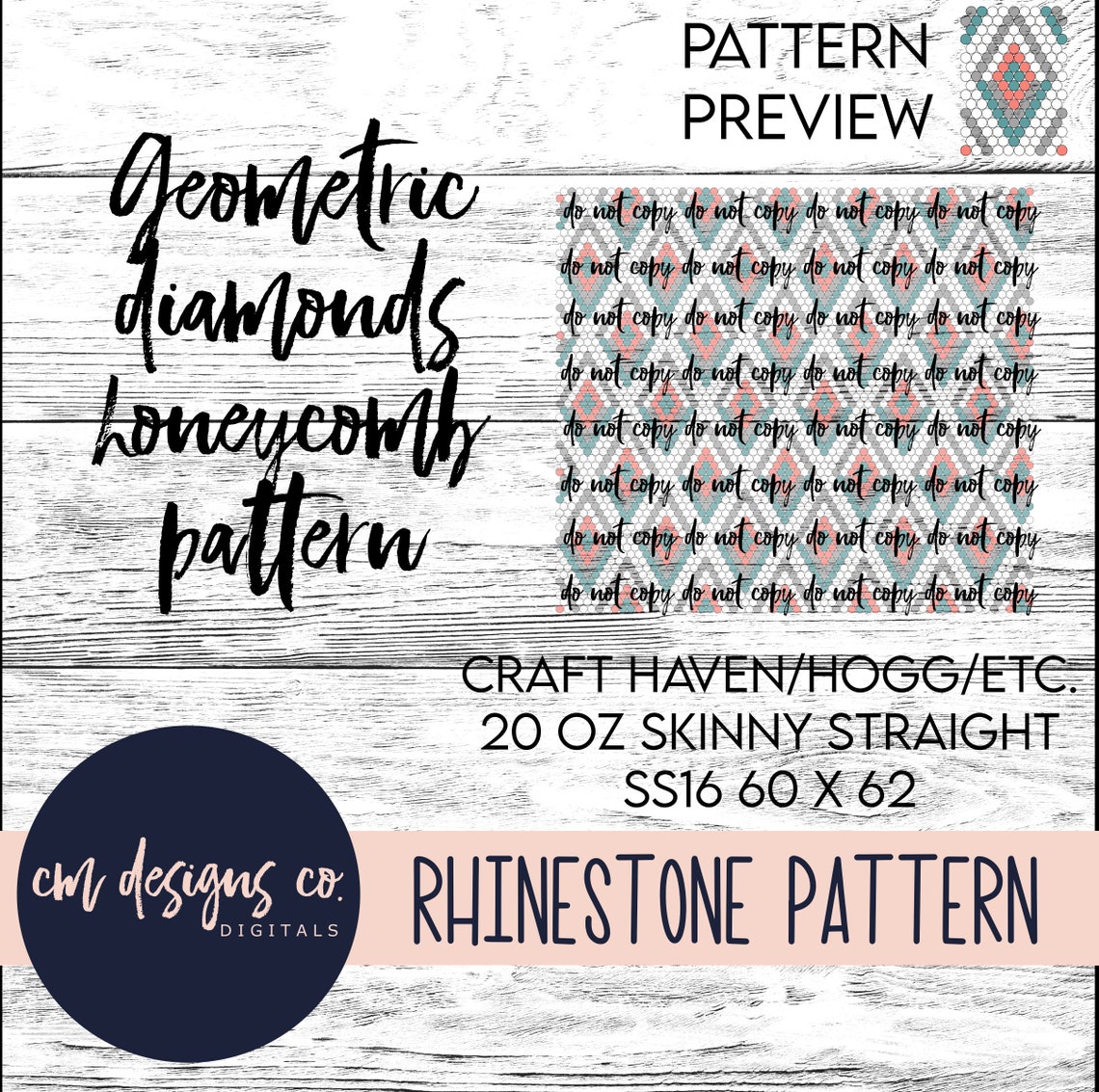 Geometric Diamonds Rhinestone Pattern_rhinestone Pattern_rhinestone ...