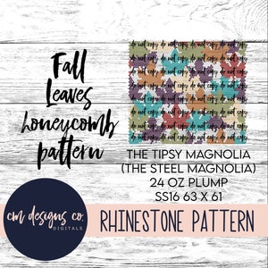 Fall Leaves Rhinestone Pattern_Fall Pattern_Rhinestone Pattern_Rhinestone Template_ss16_24 oz plump_Rhinestone Tumbler_Leaves_Fall