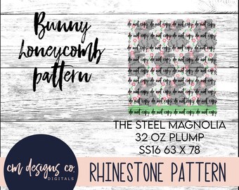 Bunny Rhinestone Pattern_Bunny Pattern_Rhinestone Pattern_Rhinestone Template_ss16_32 oz plump_Bunny Template_Easter Pattern_Easter Template