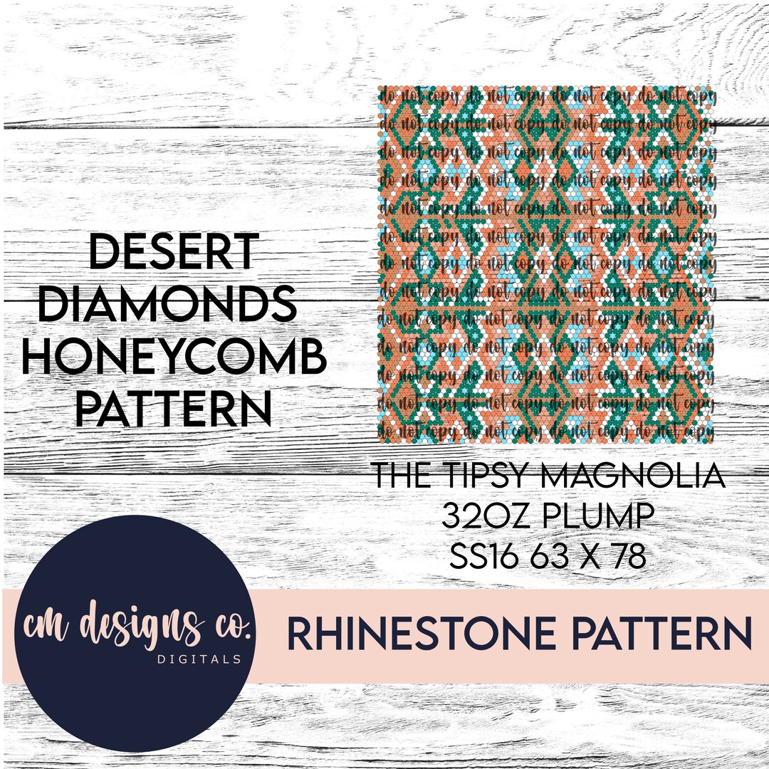 Desert Diamonds Rhinestone Pattern_aztec Pattern_tumbler Pattern ...