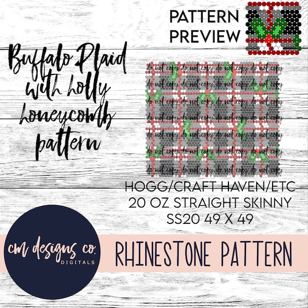 Buffalo Plaid Pattern_Rhinestone Pattern_Black and White Plaid_ss20_20 oz skinny_Plaid Pattern_Plaid Rhinestone Pattern_Plaid Template_Plaid