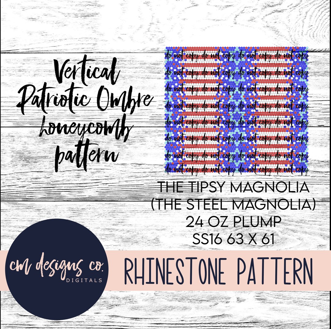 Vertical Patriotic Ombre Rhinestone Pattern_rhinestone Template_ss16_24 ...