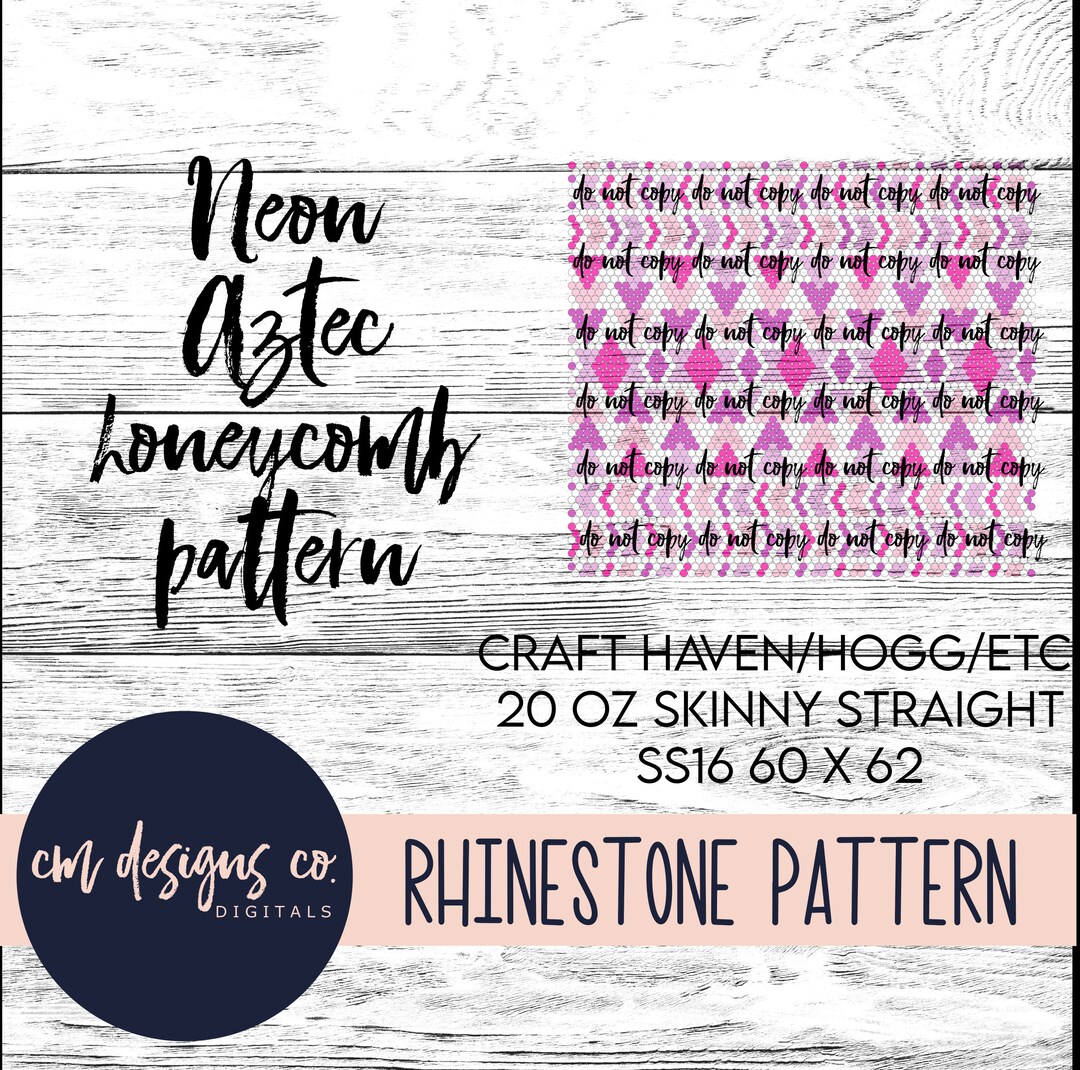 Neon Aztec Rhinestone Pattern_aztec Rhinestone Pattern_rhinestone ...