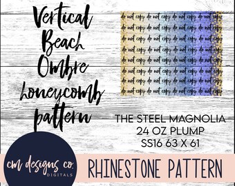 Vertical Beach Ombre Rhinestone Pattern_Rhinestone Template_ss16_24 oz plump_Beach Ombre_Beach Pattern_Beach Template_Ombre_Pattern