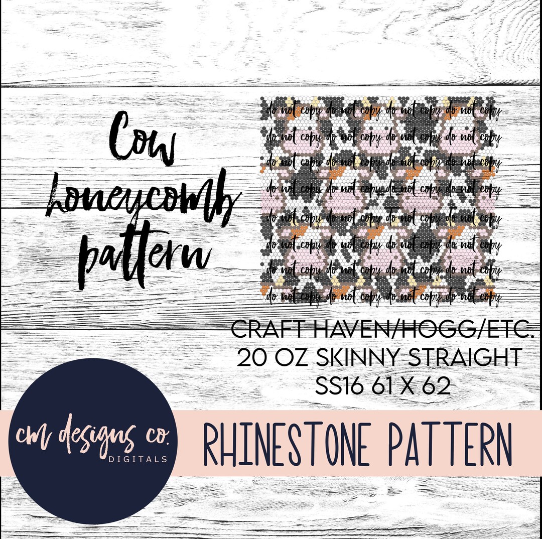 Cow Rhinestone Pattern_cow Rhinestone Template_tumbler Pattern_tumbler ...