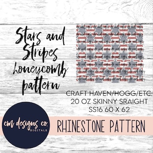 Stars and Stripes Rhinestone Pattern_Rhinestone Pattern_Rhinestone Template_ss16_20 oz skinny straight_Patriotic_Stars and Stripes_Stars